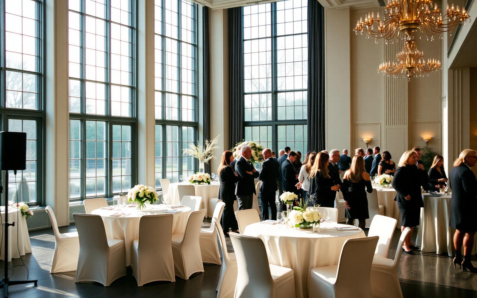 Event scenting in a daylit venue as guests mingle