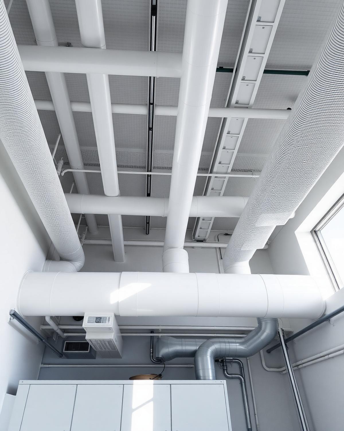 HVAC scenting system integrated into clean ventilation ductwork in a commercial plant room